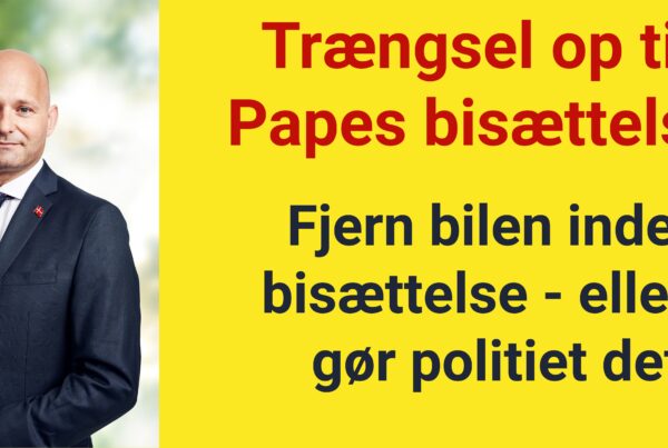Trængsel op til Papes bisættelse: Fjern bilen inden bisættelse - ellers gør politiet det