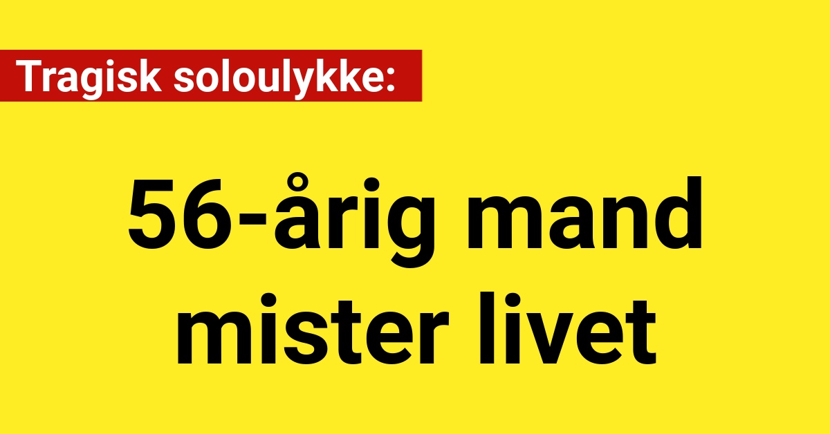 Tragisk soloulykke