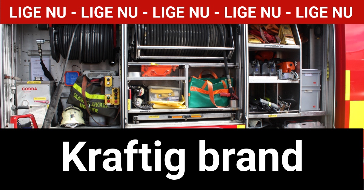 LIGE NU: Kraftig brand