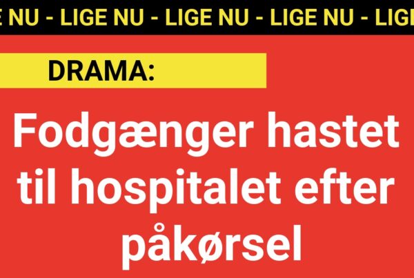 Fodgænger hastet til hospitalet efter påkørsel - 112