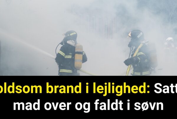 Voldsom brand i lejlighed: Satte mad over og faldt i søvn - 112