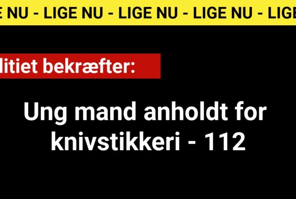 Ung mand anholdt for knivstikkeri - 112