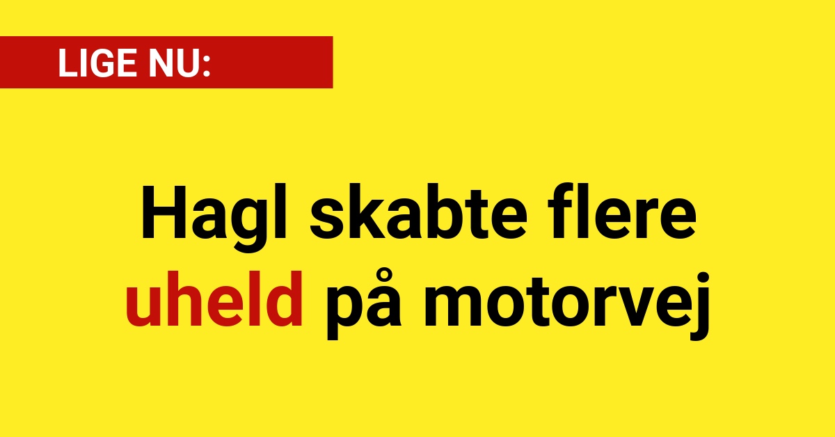 Hagl skabte flere uheld på motorvej - Nyhed24.dk