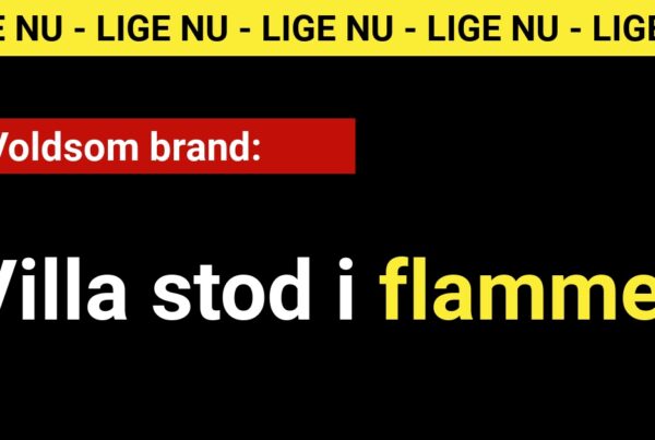 Voldsom brand: Villa stod i flammer - 112