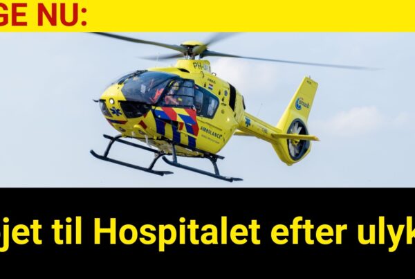 LIGE NU: Fløjet til Hospitalet efter ulykke