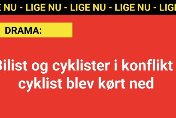 DRAMA: Bilist og cyklister i konflikt - cyklist blev kørt ned