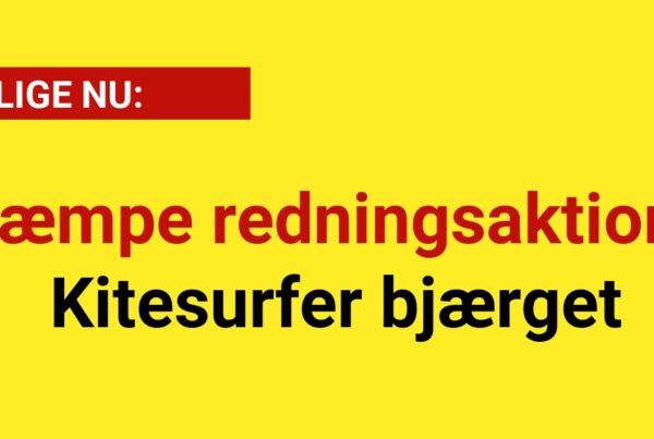 Kæmpe redningsaktion: Kitesurfer bjærget