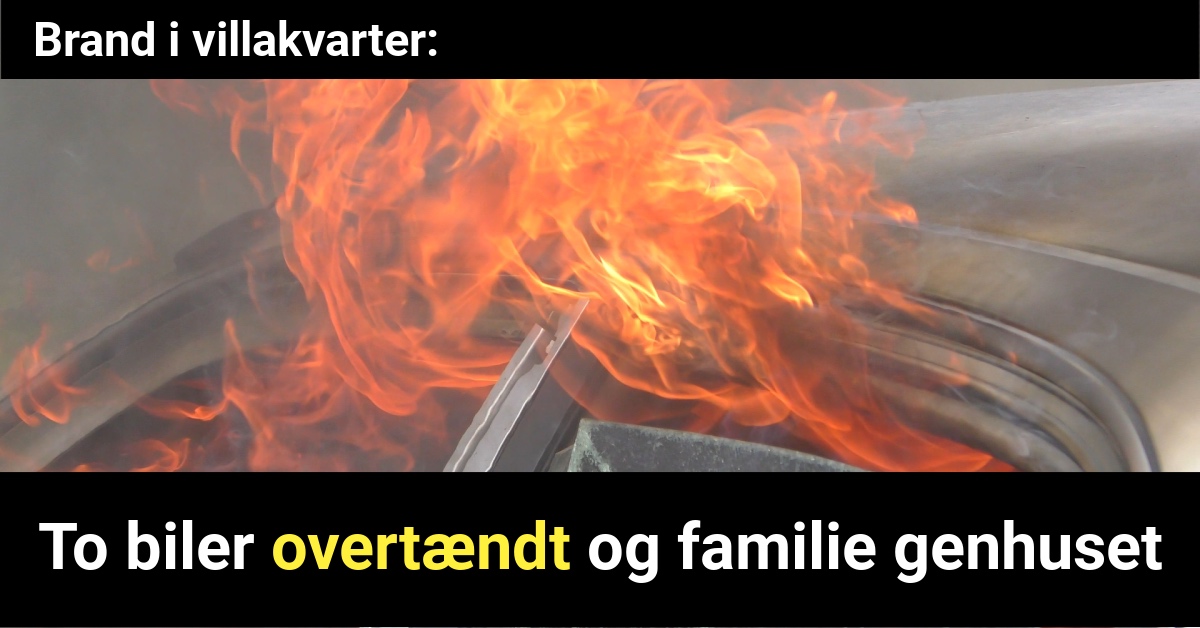 Brand i villakvarter: