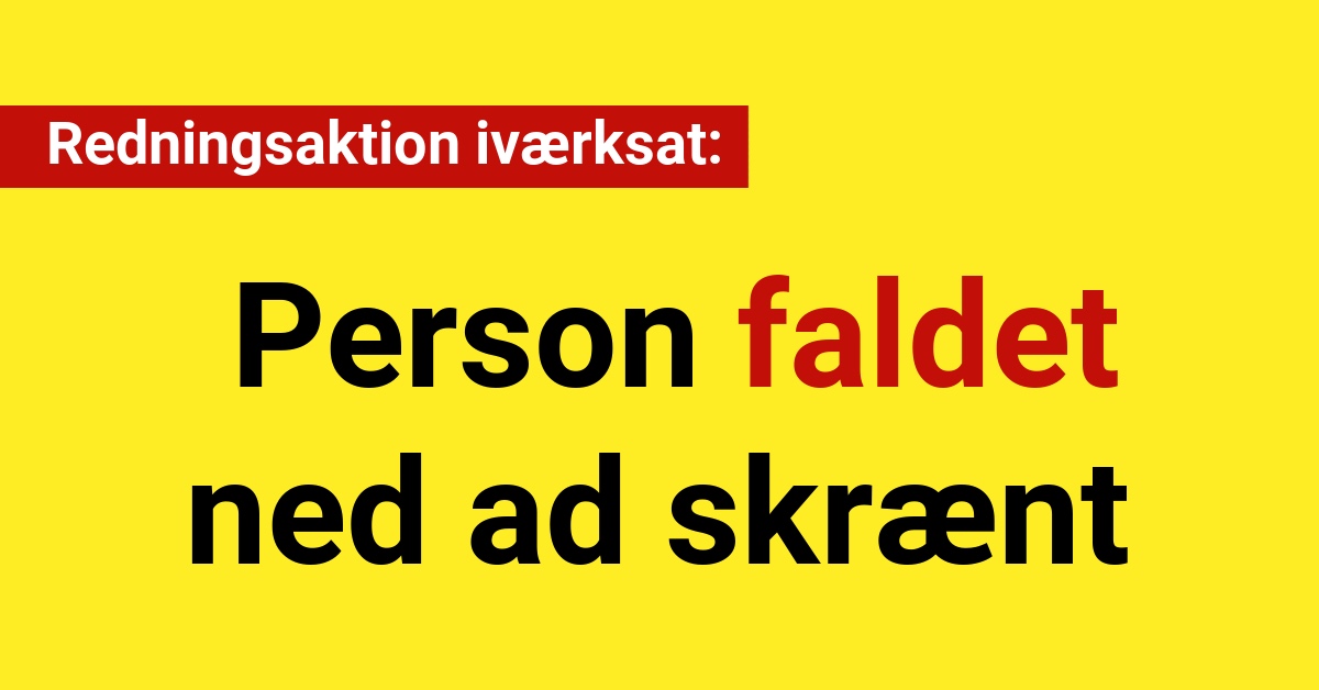 Redningsaktion iværksat: