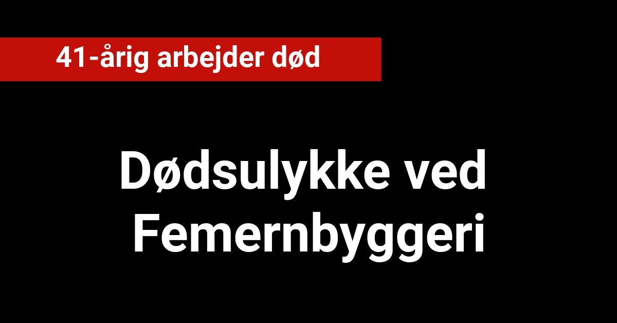 Dødsulykke ved Femernbyggeri