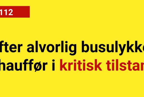 Efter alvorlig busulykke: Chauffør i kritisk tilstand