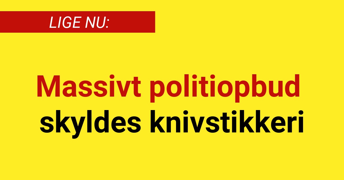 Massivt politiopbud skyldes knivstikkeri - Krimi