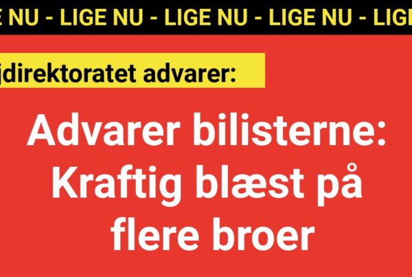Advarer bilisterne: Kraftig blæst på flere broer