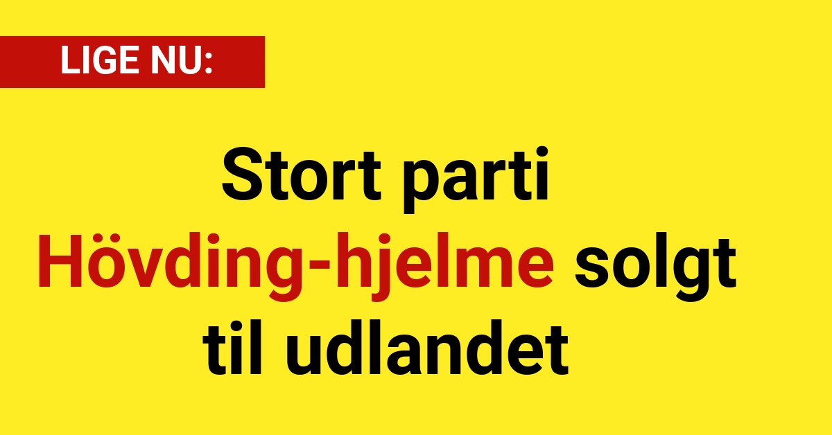 Stort parti Hövding-hjelme solgt til udlandet - Nyhed24.dk