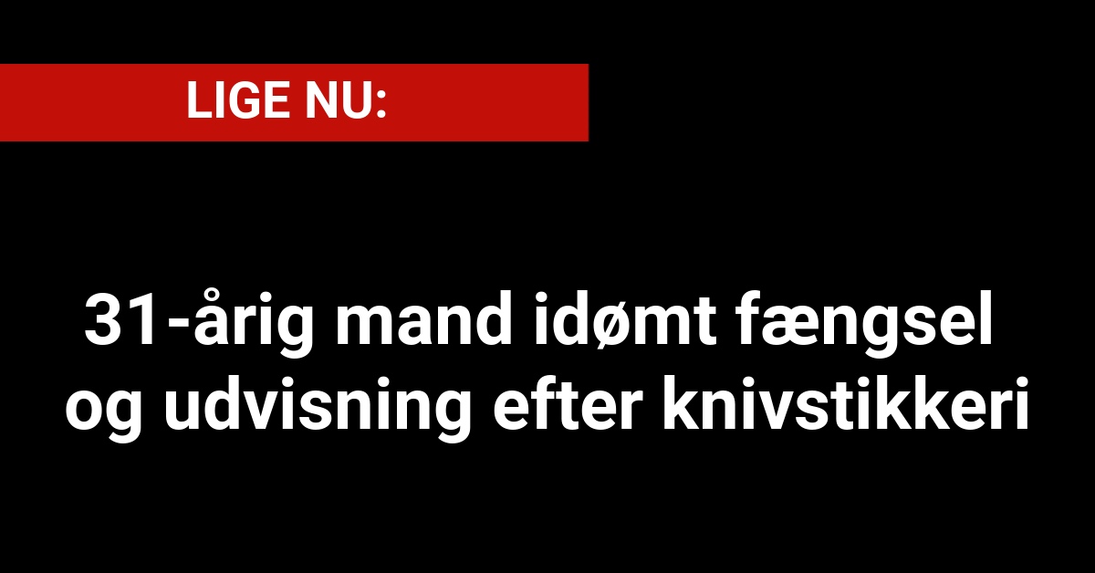 31-årig mand idømt fængsel og udvisning efter knivstikkeri