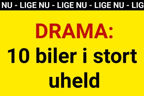 DRAMA: 10 biler i stort uheld