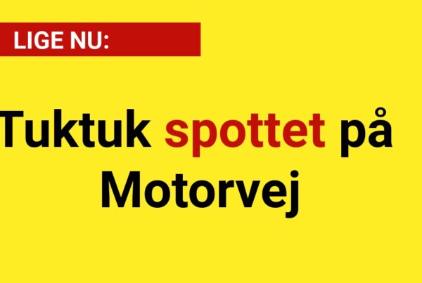 Tuktuk spottet på Motorvej