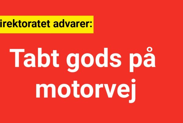 Vejdirektoratet advarer: Tabt gods på motorvej