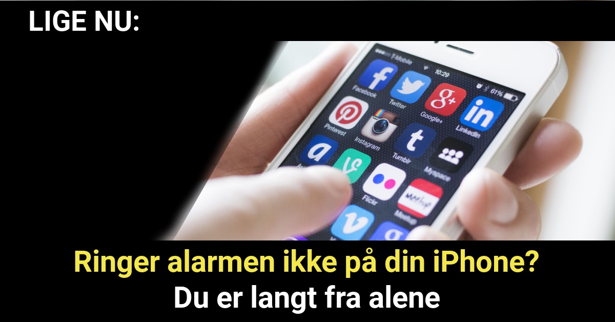 LIGE NU: Ringer alarmen ikke på din iPhone? Du er langt fra alene - Nyhed24.dk