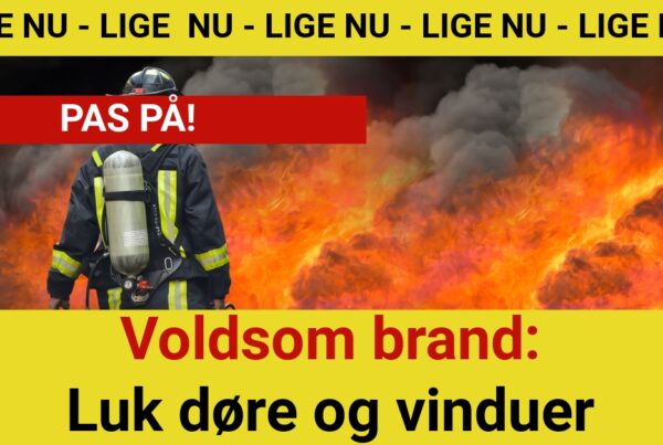 Voldsom brand: Luk døre og vinduer - 112