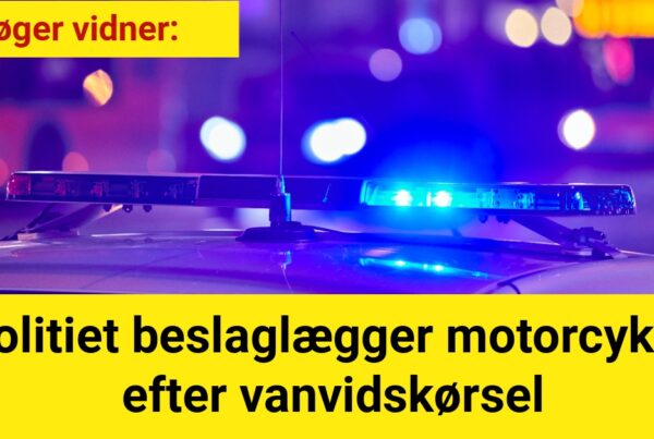 Politiet beslaglægger motorcykel efter vanvidskørsel - 112