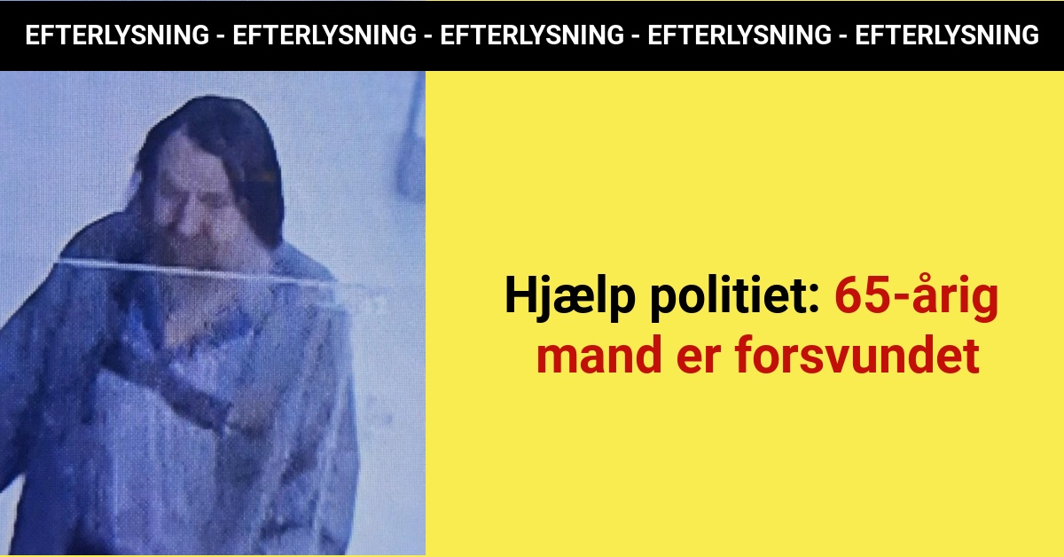 Efterlysning: Politiet søger efter en ældre mand med gangbesvær