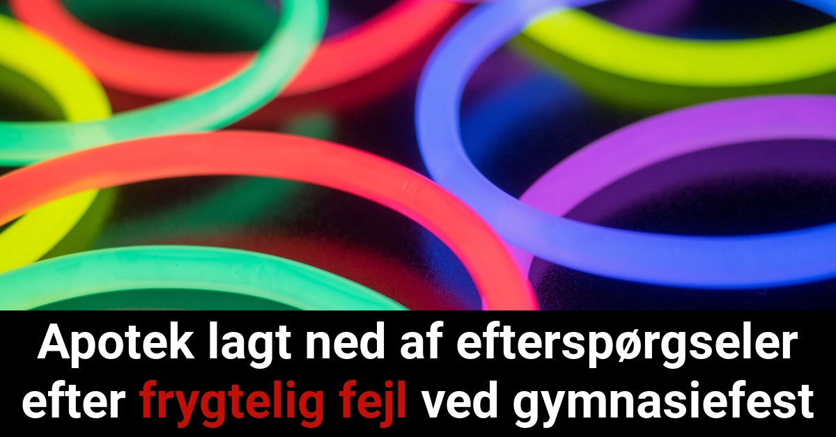 Apotek lagt ned af efterspørgseler efter frygtelig fejl ved gymnasiefest