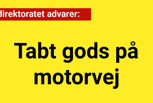 Vejdirektoratet advarer: Tabt gods på motorvej