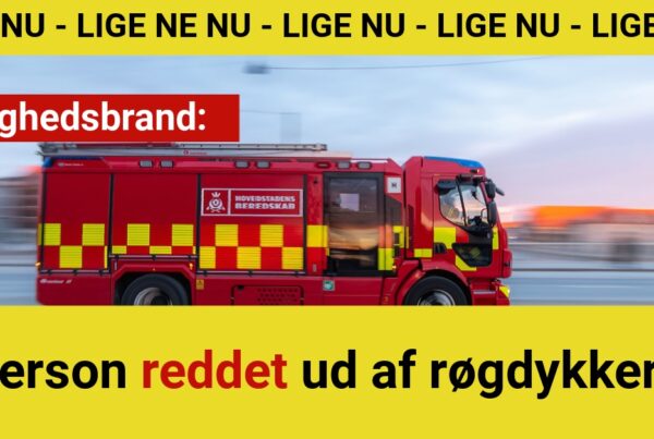 Lejlighedsbrand: Person reddet ud af røgdykkere - 112