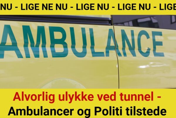 LIGE NU: Alvorlig ulykke ved tunnel - Ambulancer og Politi tilstede