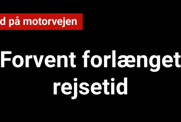 Uheld på motorvejen – forvent forlænget rejsetid