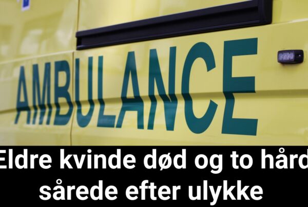 Ældre kvinde død og to hård sårede efter ulykke - 112