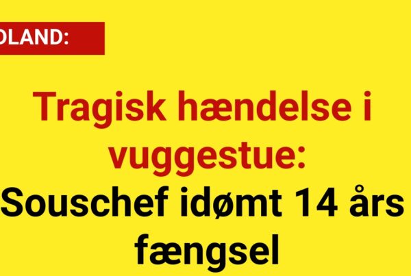 Tragisk hændelse i vuggestue: Souschef idømt 14 års fængsel