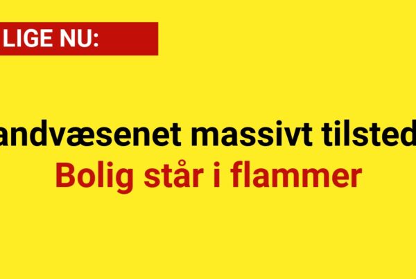 Brandvæsenet massivt tilstede - Bolig står i flammer