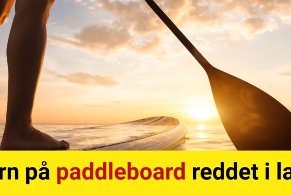 Barn på paddleboard reddet i land - 112