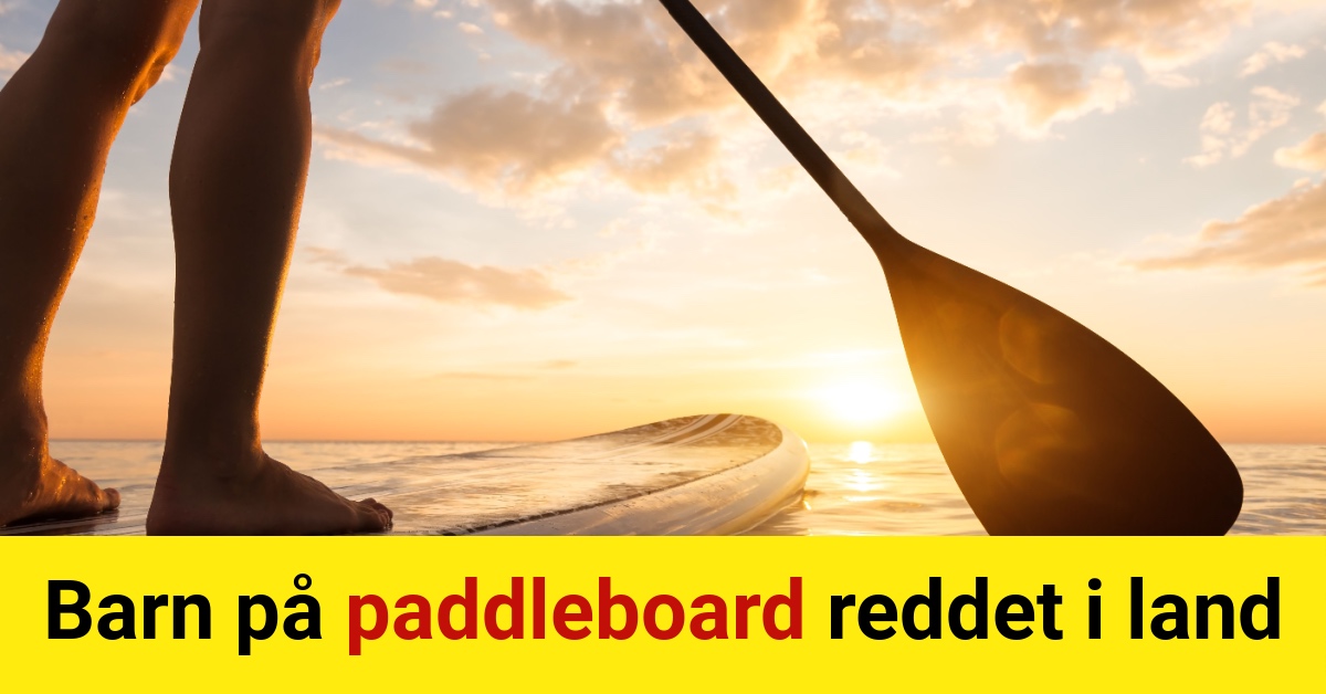 Barn på paddleboard reddet i land - 112