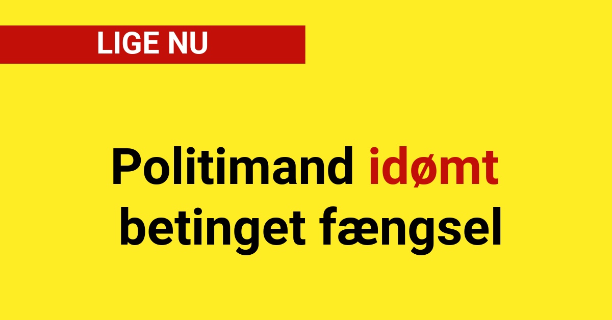 Politimand idømt betinget fængselsstraf