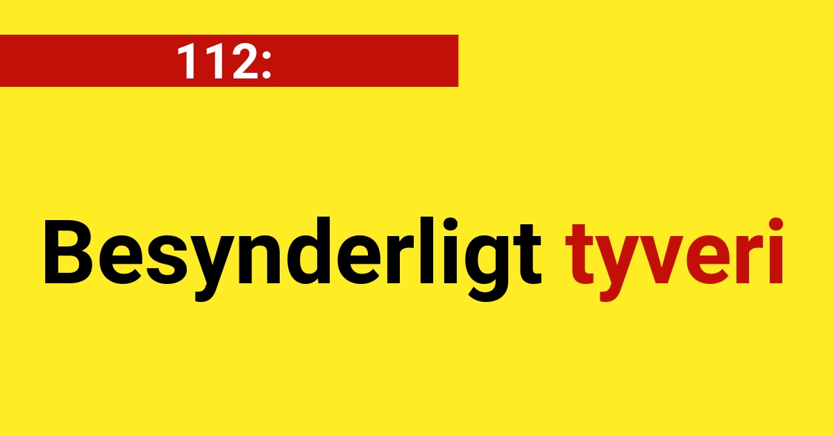 Besynderligt tyveri - 112