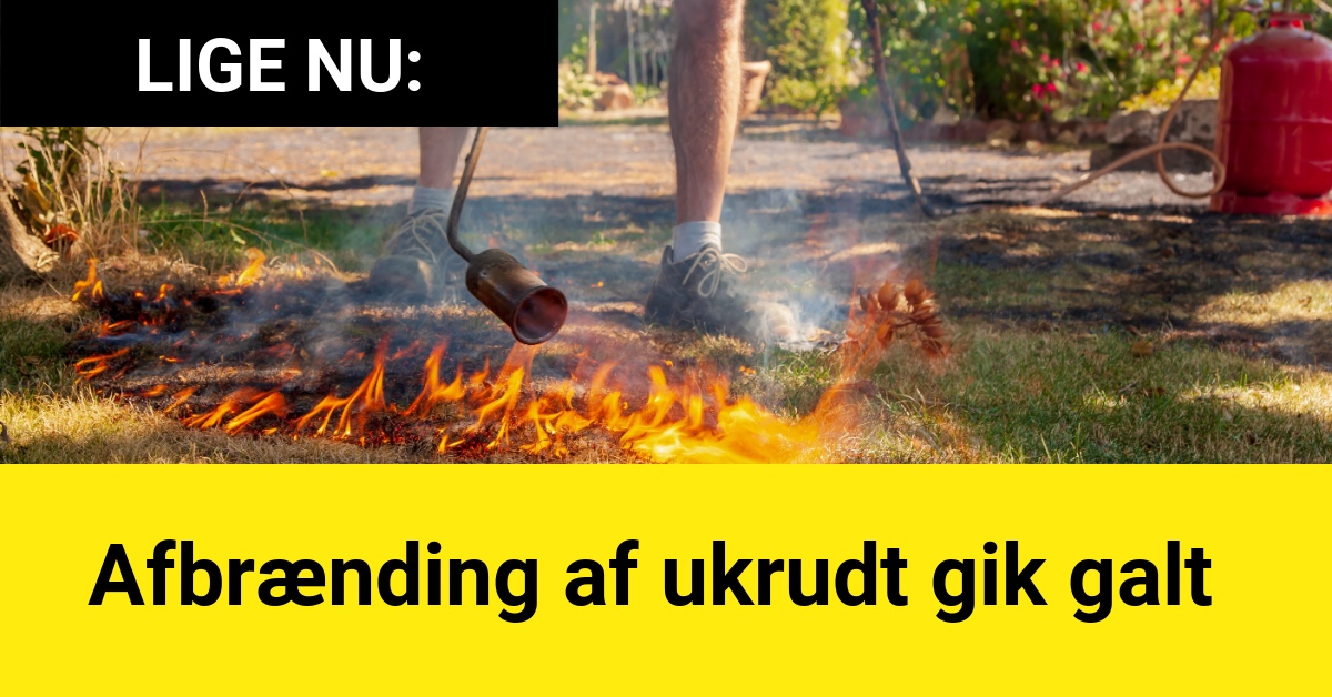 Afbrænding af ukrudt gik galt - 112