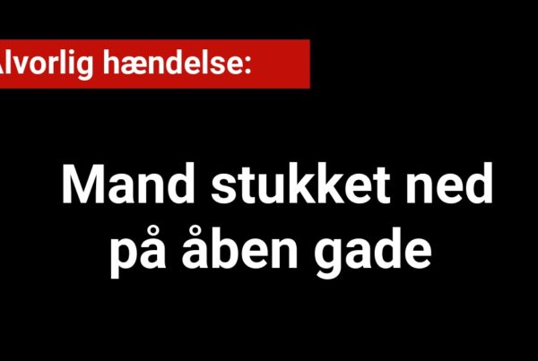 Alvorlig hændelse: Mand stukket ned på åben gade