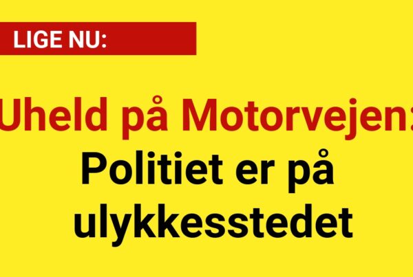 Uheld på Motorvejen - Politiet er på ulykkesstedet