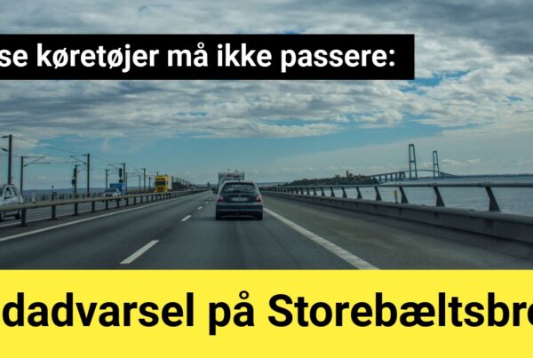 Disse køretøjer må ikke passere