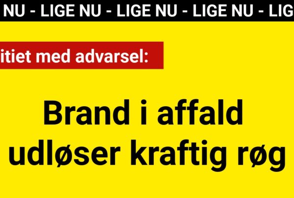 LIGE NU: Brand i affald udløser kraftig røg