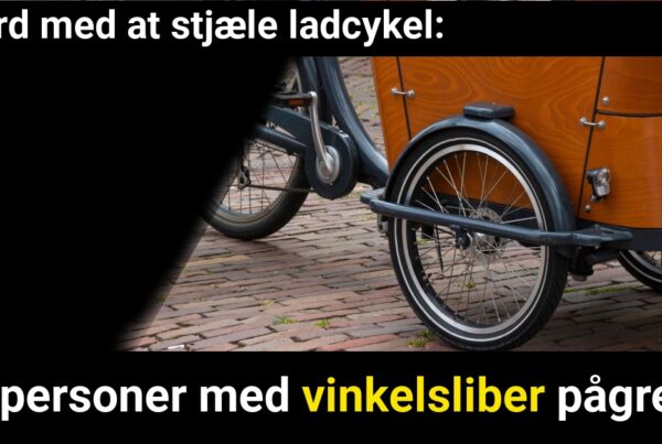 Tre personer med vinkelsliber pågrebet: I færd med at stjæle ladcykel