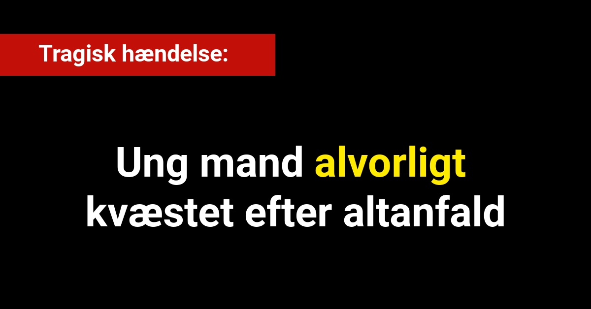 Ung mand alvorligt kvæstet efter altanfald