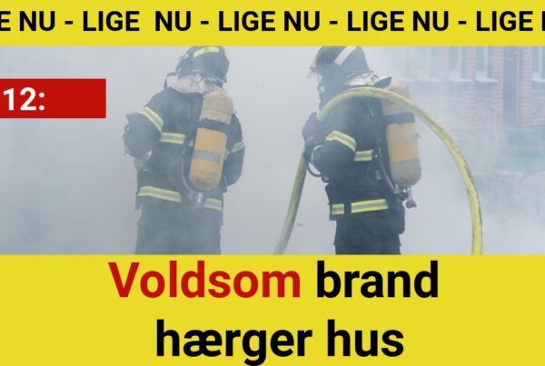 Voldsom brand hærger hus - 112