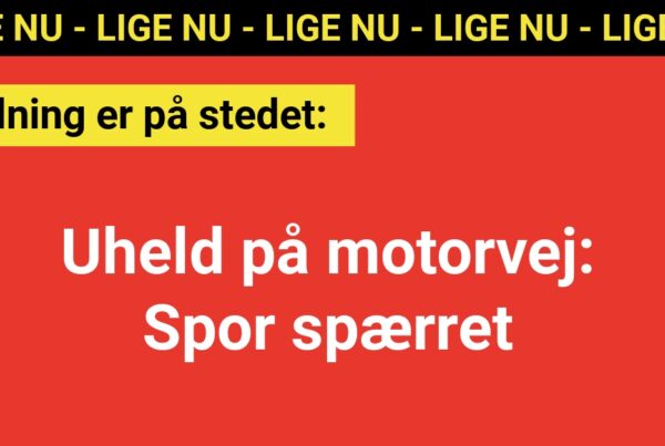 Uheld på motorvej: Spor spærret
