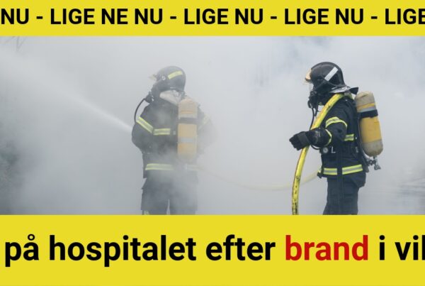 LIGE NU: To på hospitalet efter brand i villa