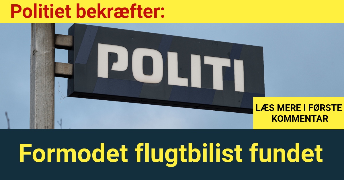 Politiet bekræfter: Formodet flugtbilist fundet - 112