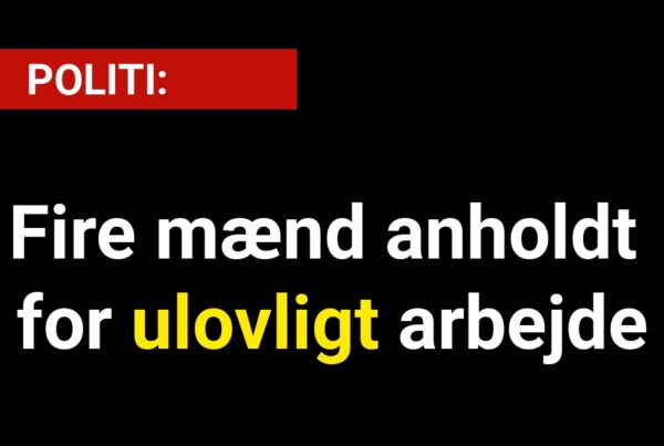 Fire mænd anholdt for ulovligt arbejde